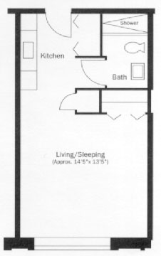 Studio Apartment Floor Plan